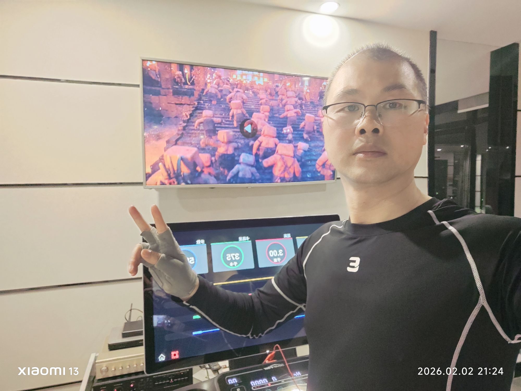 练胸➕手臂➕1小时跑步机走20260202（2026-9）